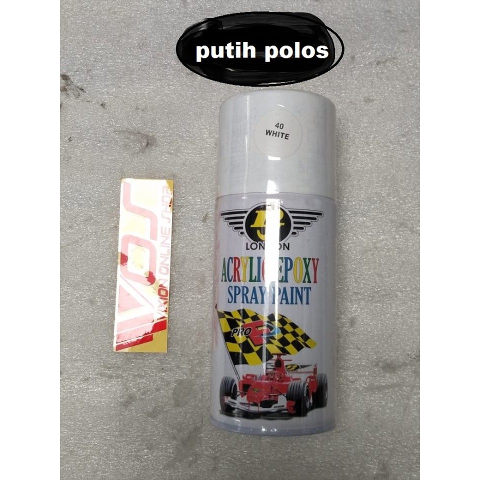 CAT KALENG SEMPROT PYLOX MERK RJ 300CC  PUTIH POLOS