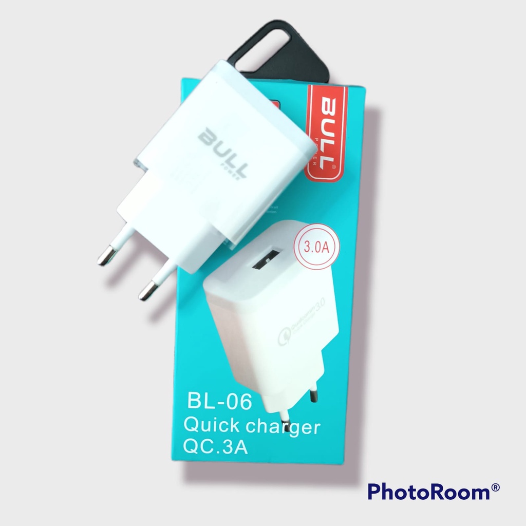 TERMURAH ADAPTOP / BATOK CAS BULL BL-06 QUICK CHARGER QC  3A FAST CHARGING