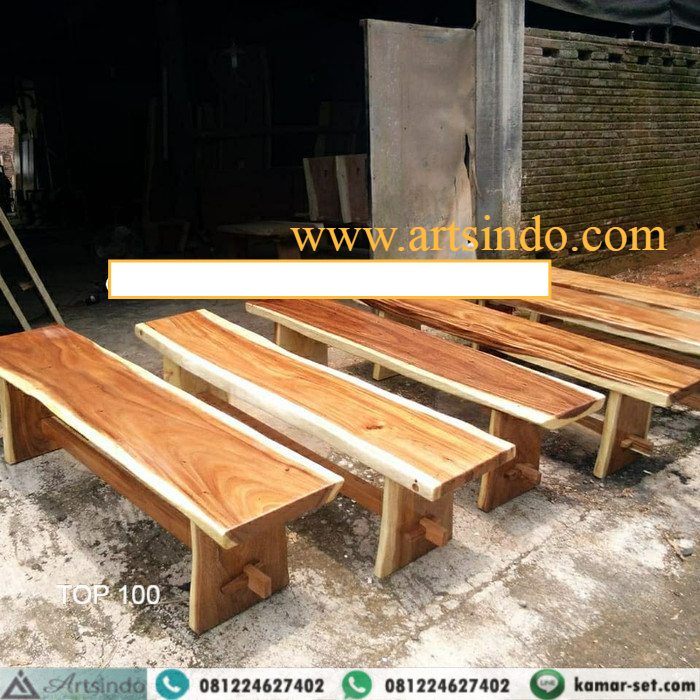 Bangku Solid Sate Kayu Trembesi Bench
