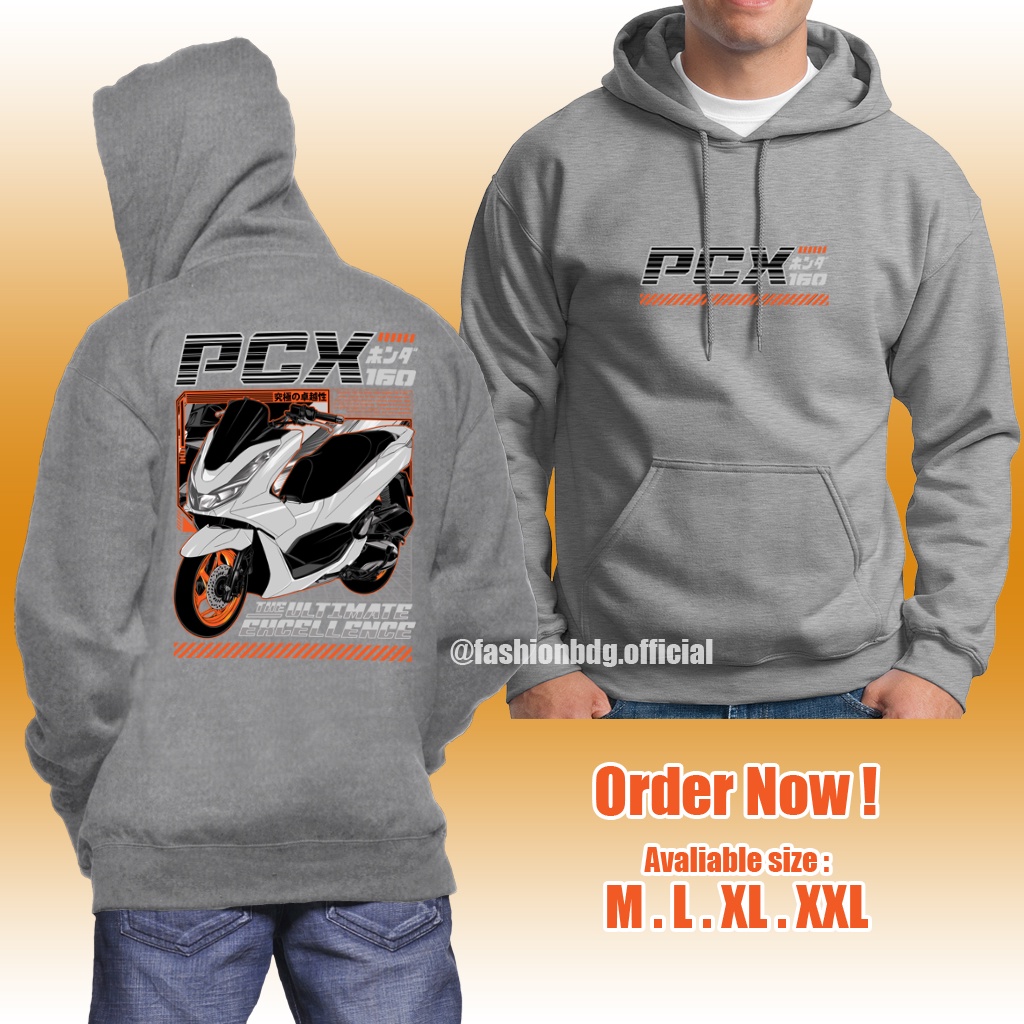 Jaket Honda PCX Sweater Hoodie Distro Keren | Hoodie Cowok | Hoodie Terbaru 2023