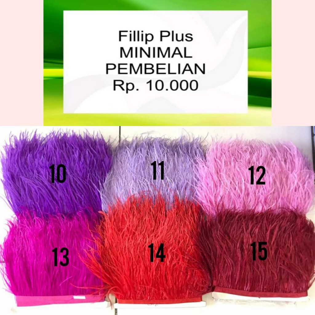 10 CM - BULU OSTRICH PENDEK 8-11CM