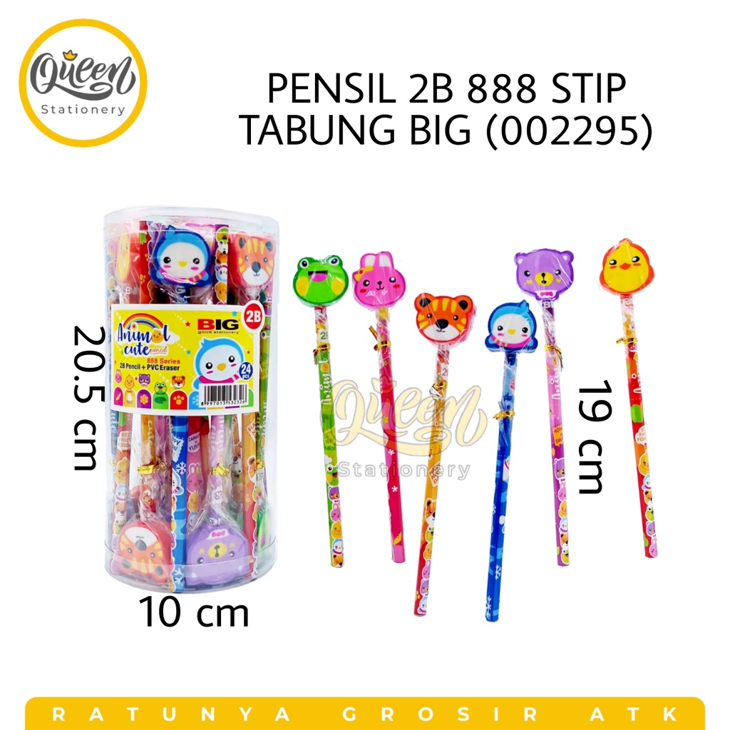 

1 TABUNG (24 PCS) PENSIL 2B 888 STIP TABUNG BIG / PENSIL KAYU / PENSIL KARAKTER (002295)