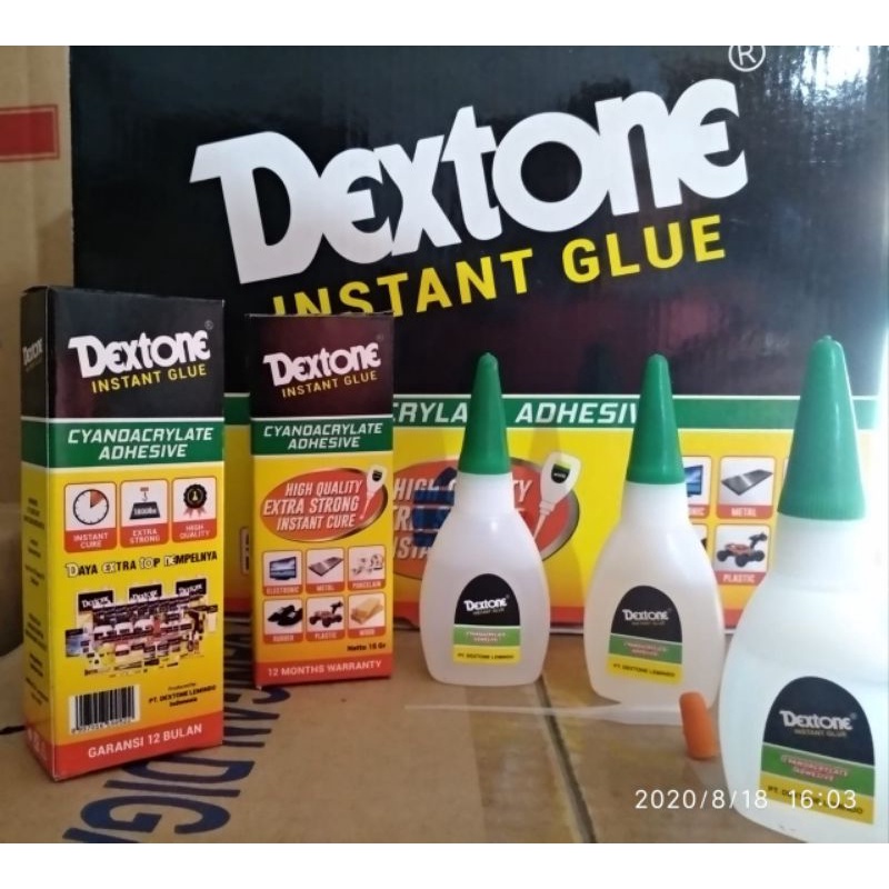 Jual dextone instant glue Cyanoacrylate adhesive lem Kayu plastik besi
