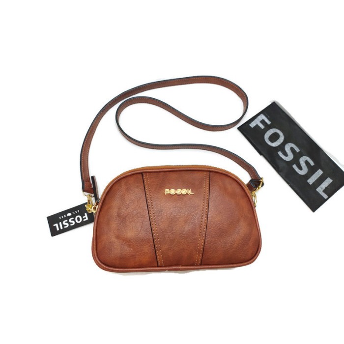 TERBARU TERMURAH Tas wanita FOSIL claudya / Tas fashion terbaru / Tas slempang kekinian - Cokelat