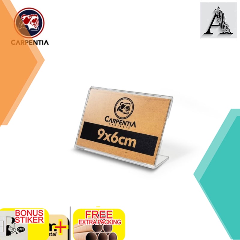 

Grosir Price Tag Horizontal Acrylic / Standing Harga Kecil Akrilik uk. 9x6 cm