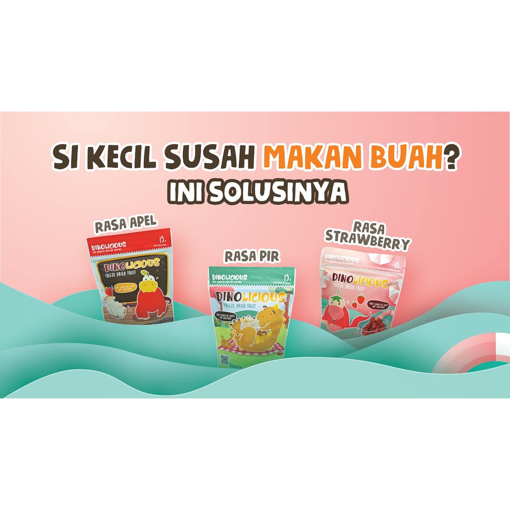 Dinolicious Freeze Dried Fruit / Buah Kering - 15gr (Tersedia Varian Rasa)