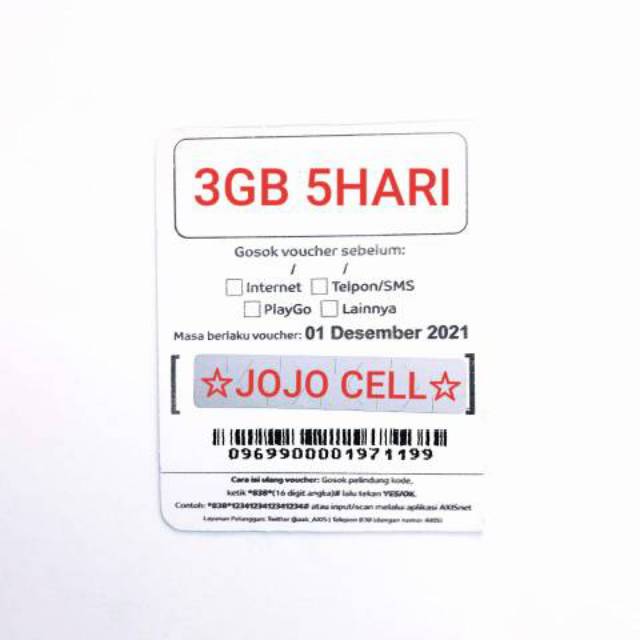 VOUCHER AXIS AIGO 3GB 5HARI | Shopee Indonesia