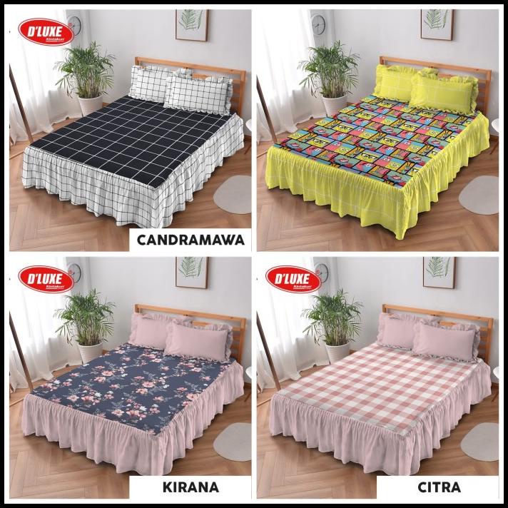 Sprei Kintakun Rumbai Motif King 160X200 Aurelia Hazel Eva Fleur Kenzo