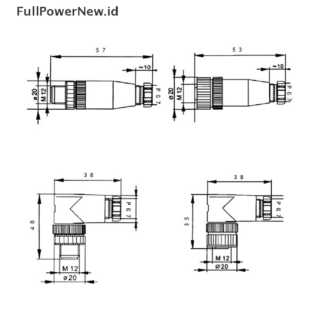 [Full] 1Pc M12 sensor connector 3/4/5 pin male/female straight/right angle plug .