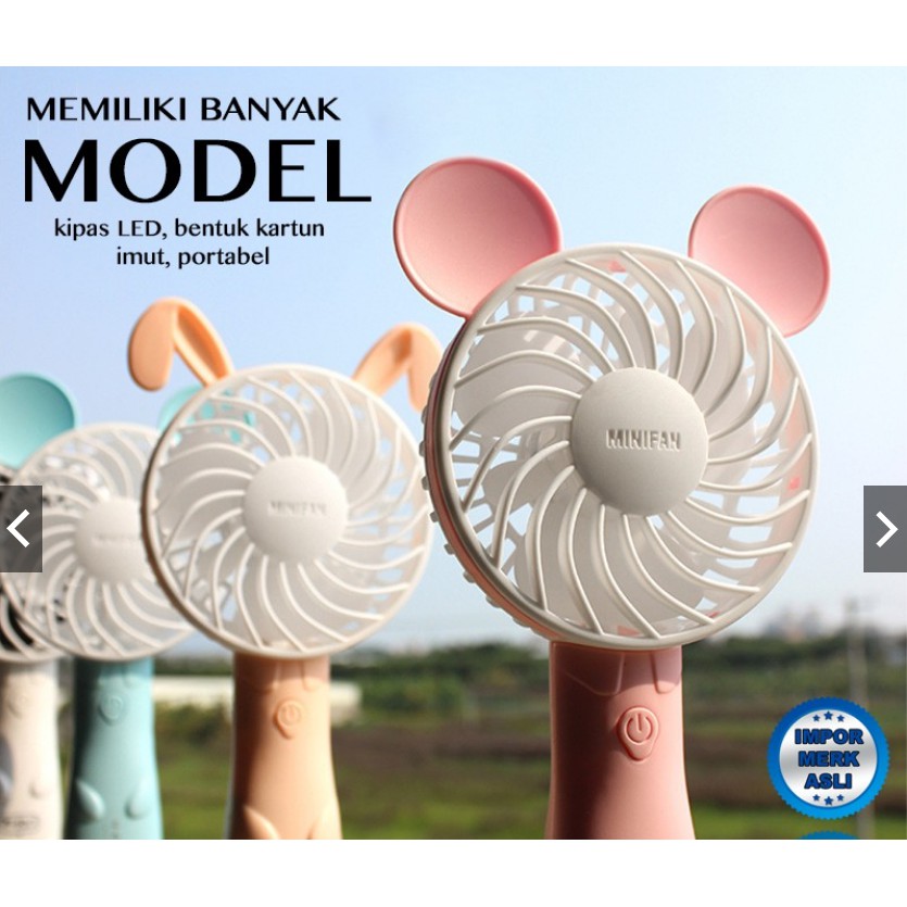 Promo JIEKAI Kipas Angin Mini / mini fan Karakter / kipas angin mini LED Baru