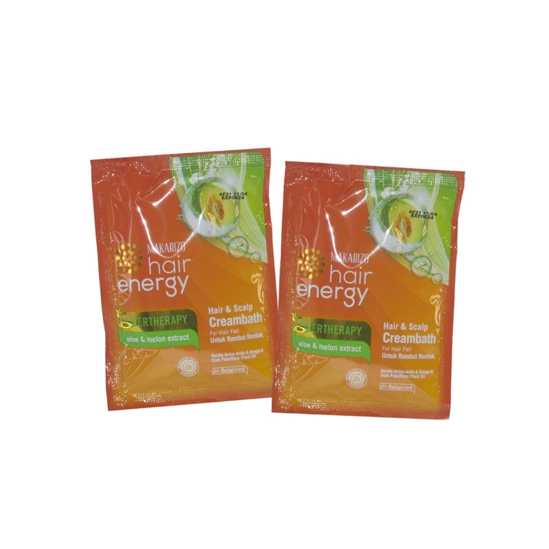 ✿ELYSABETHME✿ 【﻿ＭＡＫＡＲＩＺＯ】 Makarizo 30 ml hair energy creambath masker rambut sachet  hairmask anti rambut bercabang kering kusam