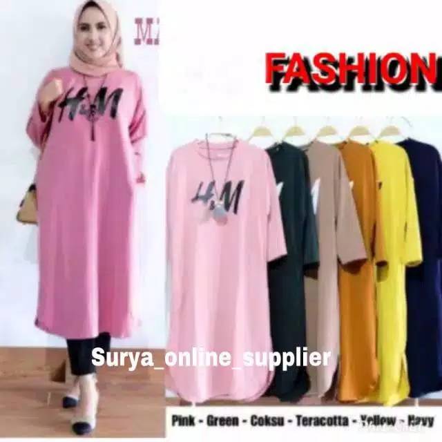 Tunik HM JUMBO ,bahan  BABY TERY