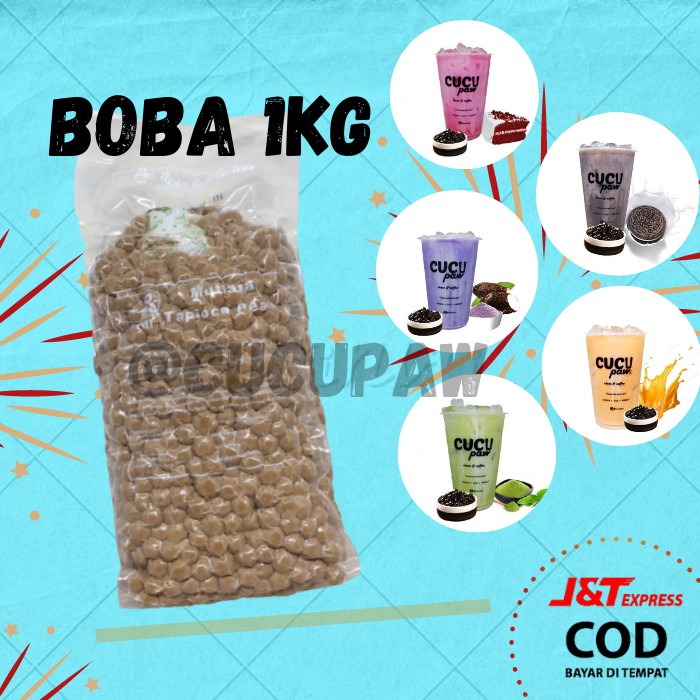 Boba Pearl Boba King Mentah Bubble Tea 1kg Shopee Indonesia