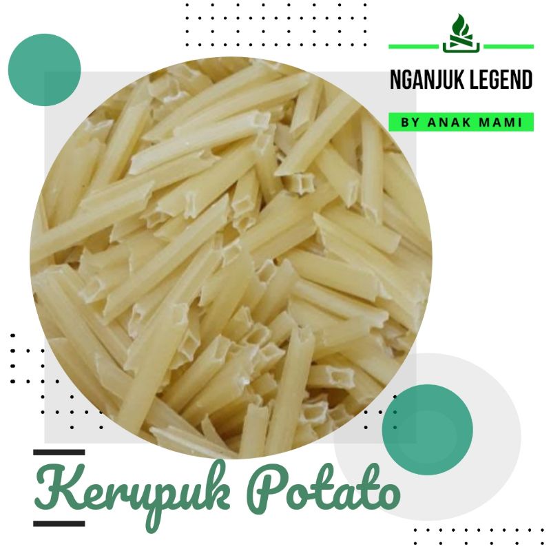 

Kerupuk Krupuk Kerecek Krecek Potato Stick Kentang Super Mentah 1 kg