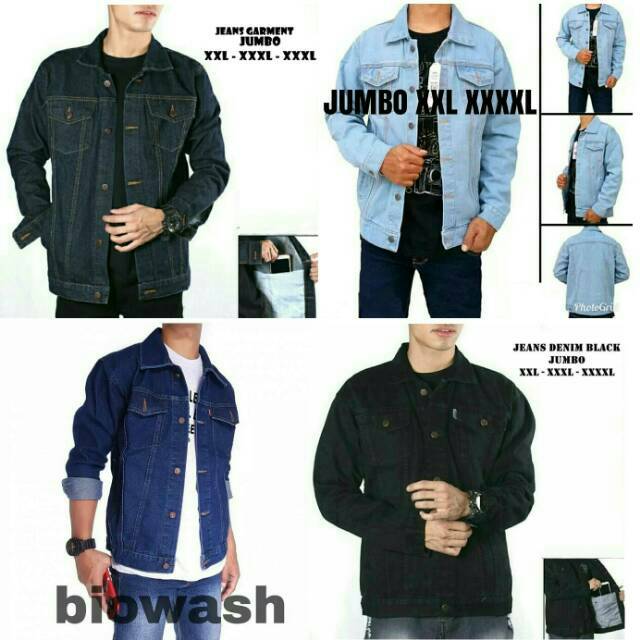 Jaket Jeans Big Size XXXL XXXXL Pria