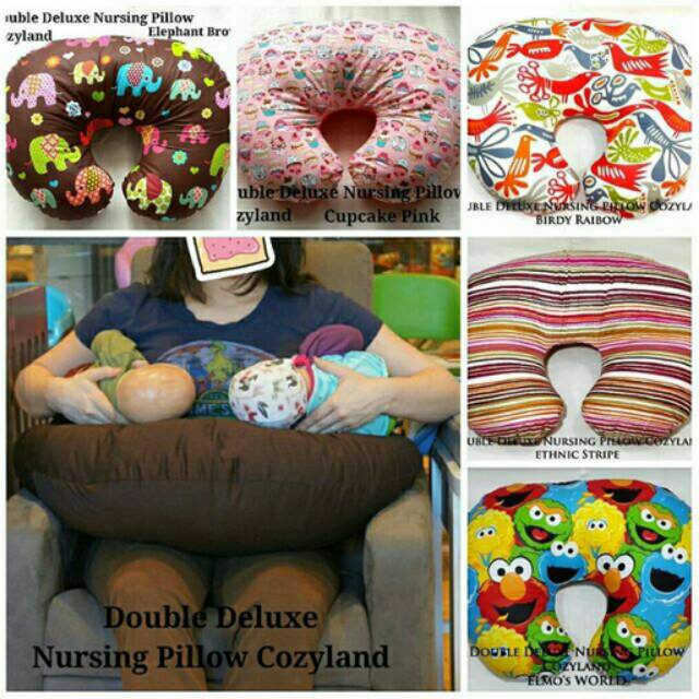 Double Deluxe Nursing Pillow Cozyland ( bantal menyusui jumbo kembar )