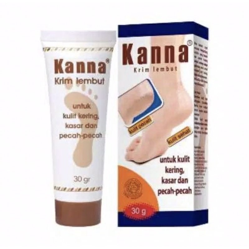 Kanna krim 15 &amp; 30 gram ( krim melembutkan kulit kaki pecah2 )