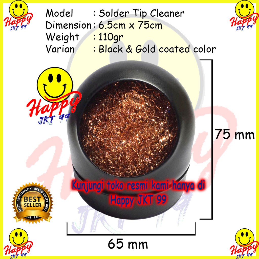 [ HAPPY JKT 99 ] PEMBERSIH MATA SOLDER + TEMPAT CUCI SOLDER TIP CLEANER COPPER BRASS