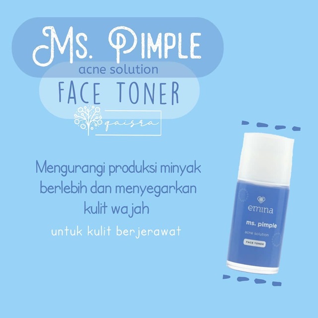 ❤️ MEMEY ❤️ EMINA MS PIMPLE Acne Solution Face Toner 50ml