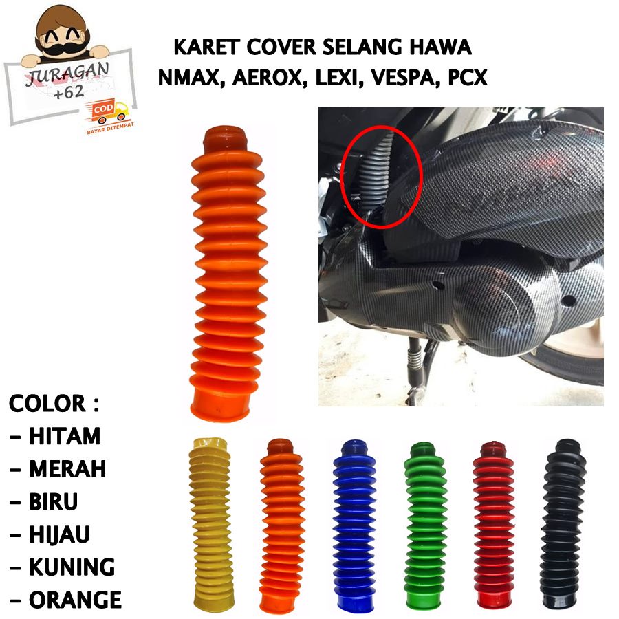 COVER SELANG HAWA SELANG HAWA KARET SELANG HAWA NMAX KARET PELINDUNG SELANG HAWA FILTER AEROX LEXI