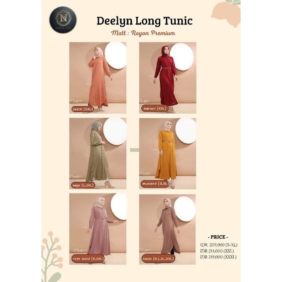 Deelyn long tunik nadheera luxury