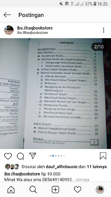 Berobat dengan wudlu dan sholat