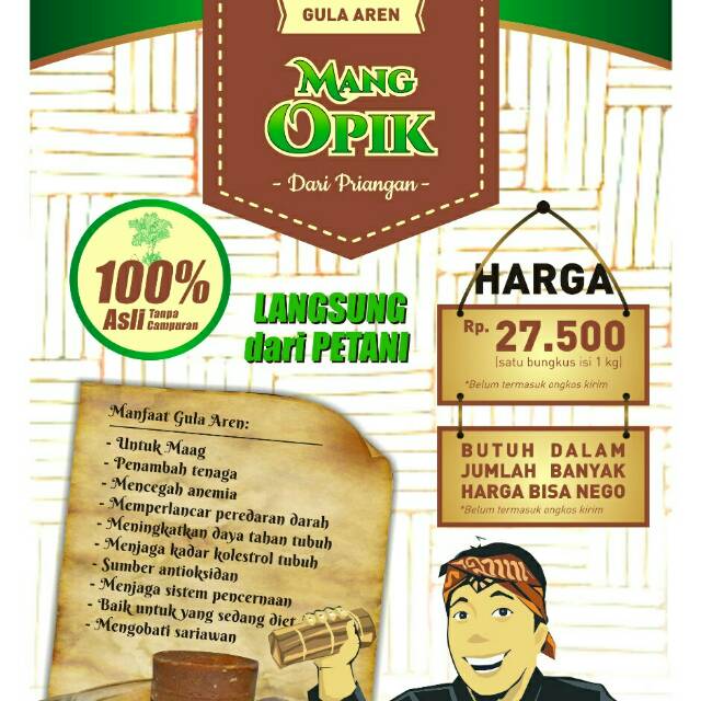 

Gula Aren Organik Mang Opik dari Priangan