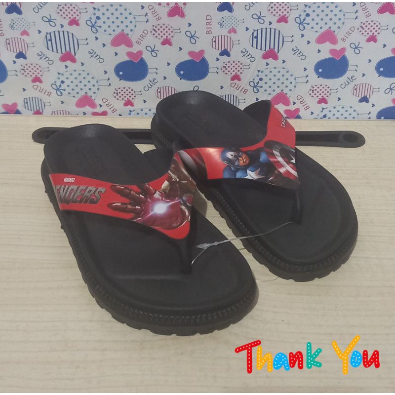 sandal jepit anak cowok karakter marvell