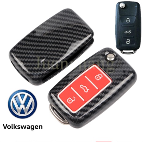 Case Kunci Mobil Bahan Silikon Karbon Untuk Volkswagen VW Golf 4 5 6 MK4 MK5 MK6 Tiguan MK1 Touareg Beetle