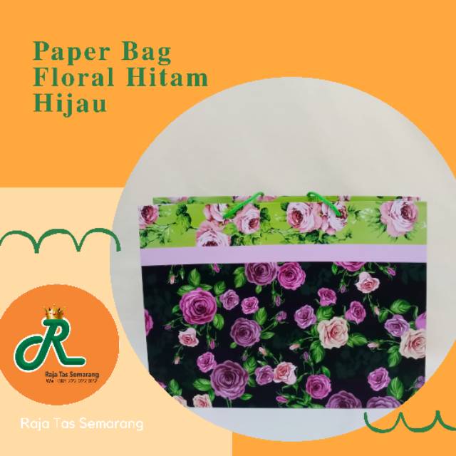 

Paper Bag Floral Hitam Hijau