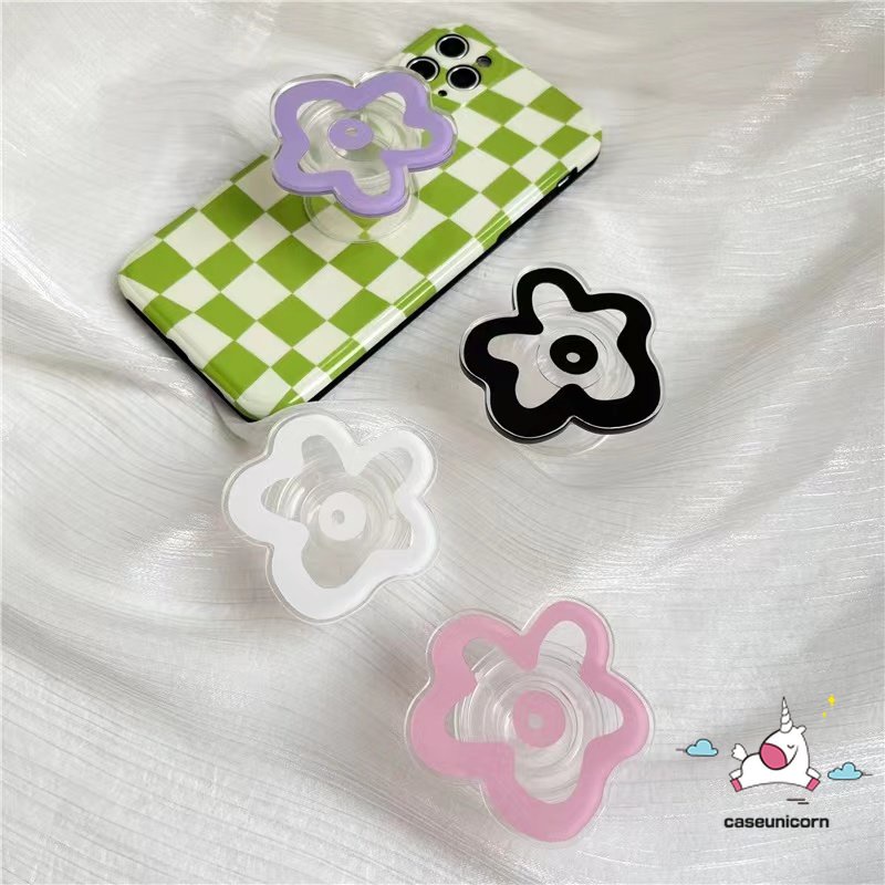 Popsocket Hp Bentuk Bunga Transparan Warna Permen