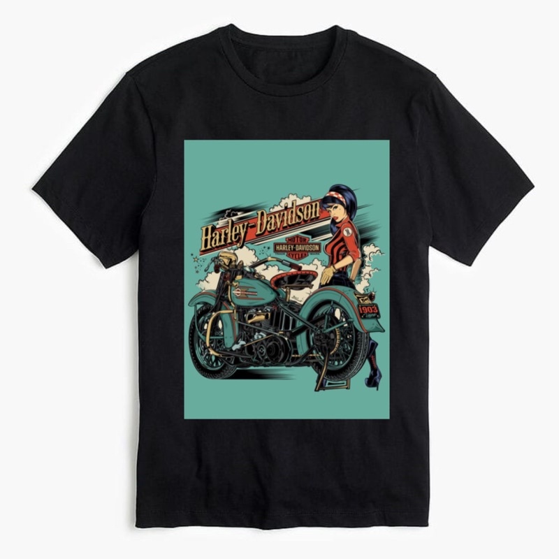 KAOS BAJU T SHIRT HARLEY DAVIDSON BOOTLEG VINTAGE OVERSIZE HOMAGE RAP TEE