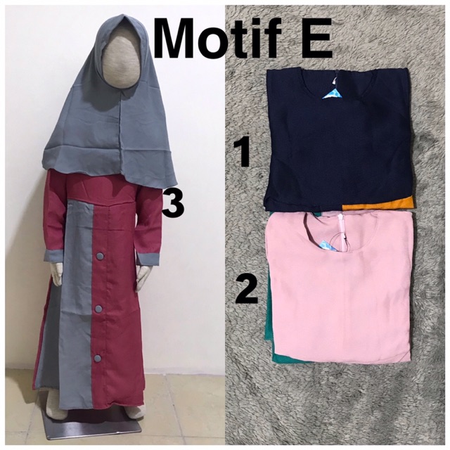 Gamis Anak / Baju Muslim Anak Scuba 1-5 tahun