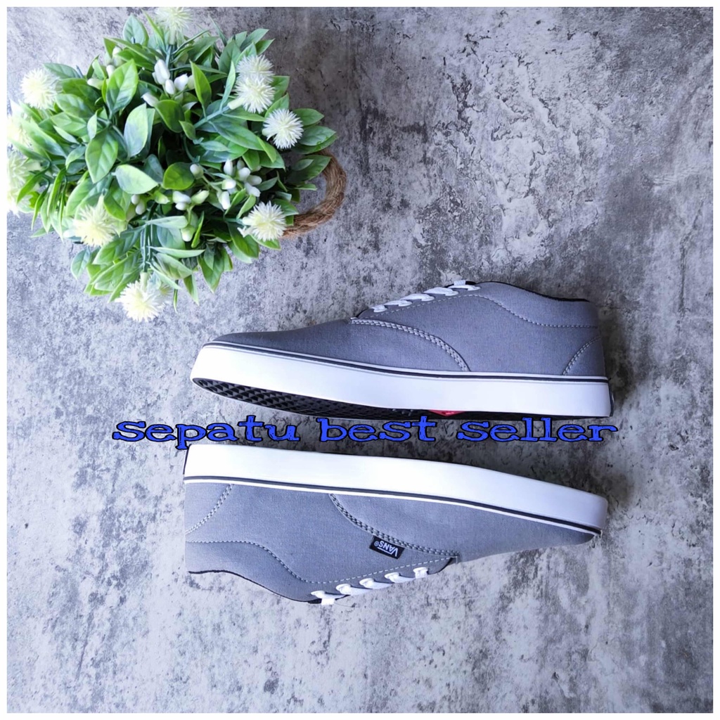 Sepatu Vans_Era Authentic warna abu Sepatu sekolah kuliah gaya