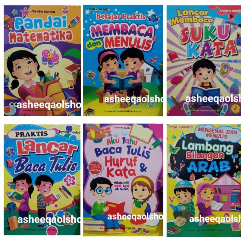 Buku Anak Belajar Membaca/Menulis/Huruf/Kata/ Bilangan arab