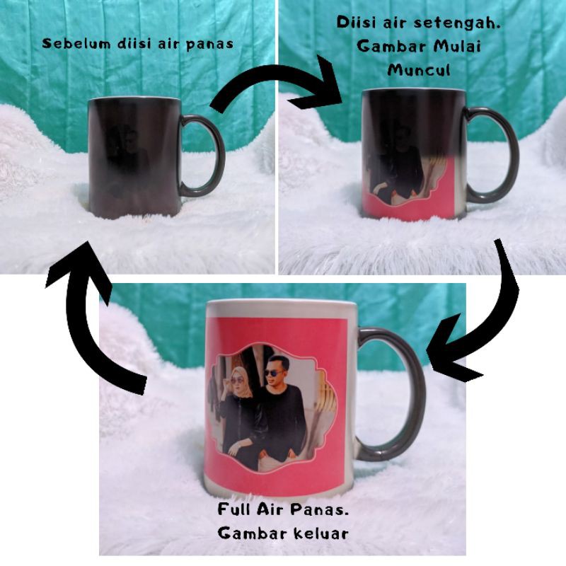 Mug Bunglon Murah Cetak Mug Bunglon Ajaib Mug Berubah 