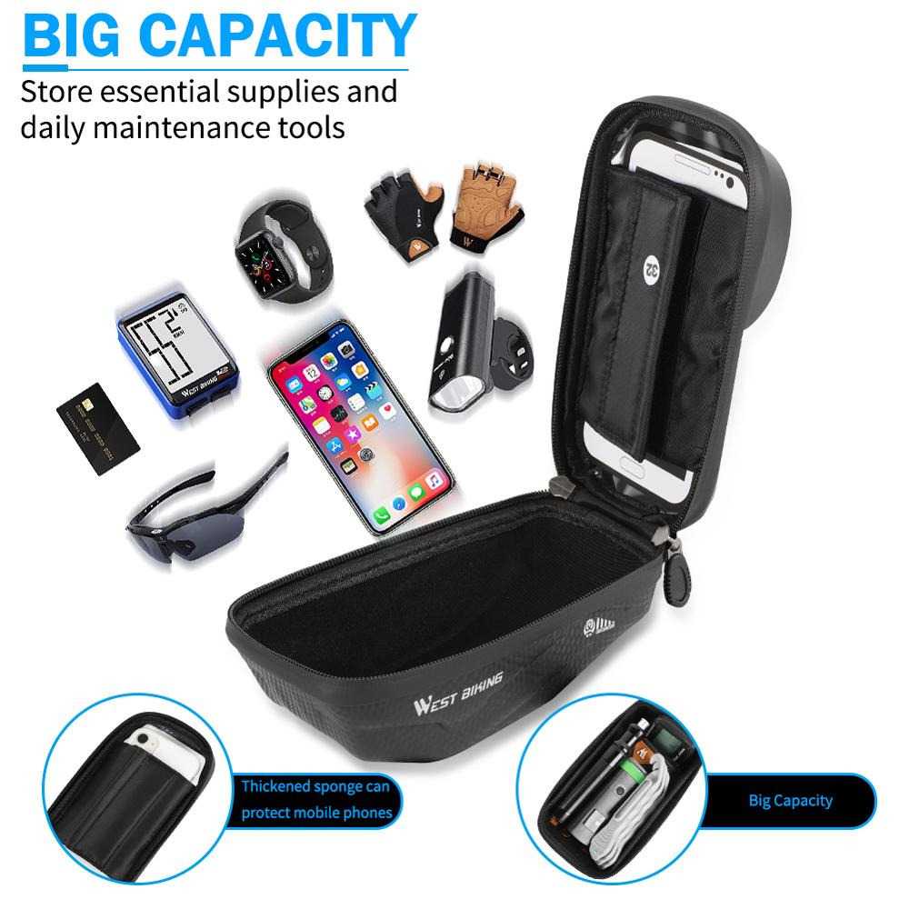 Tas Sepeda Waterproof Smartphone 6.5 Inch / Tas Sepeda Speda Sepecah Lipat Mtb Gunung Rockbros Roadbike Anti Air Waterproof / Tas Speda Pria Seli Hp / Tas Hp Sepeda / Holder Hp Sepeda / Holder Stang Sepeda / Tas Stang Sepeda Lipat Waterproof Murah Ori