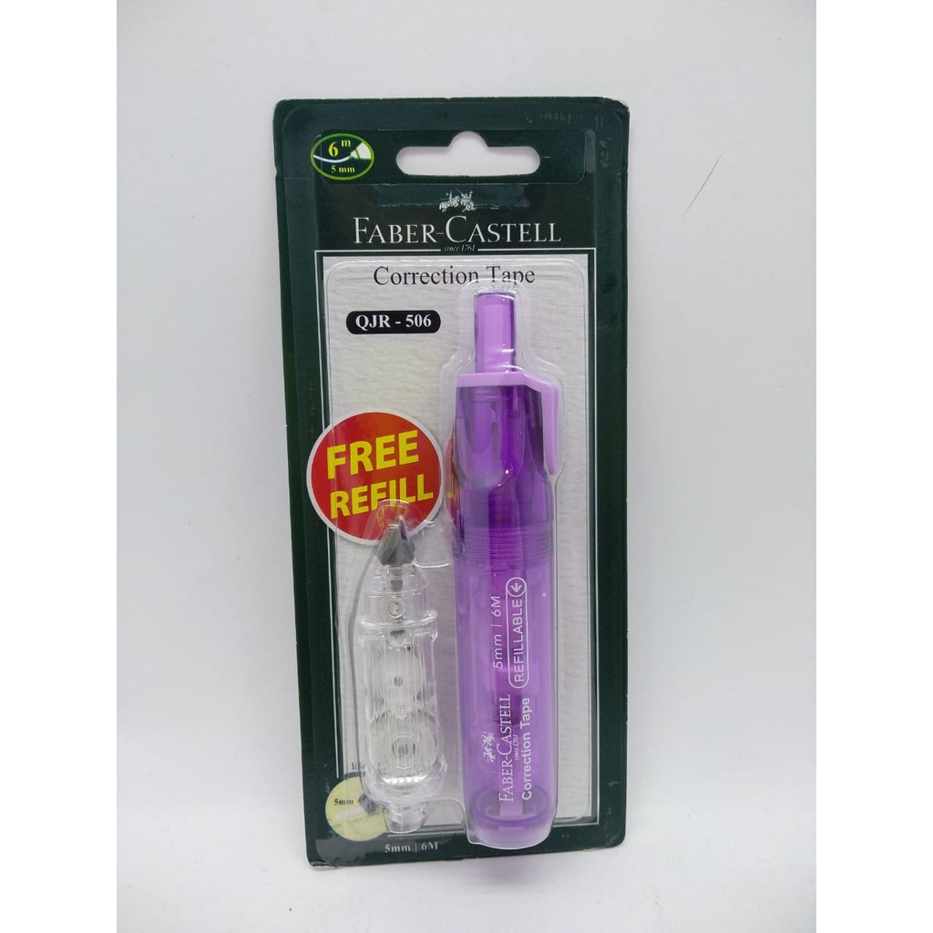 

CORRECTION TAPE FABER CASTELL BARREL PURPLE + REFILL/PTR700031346