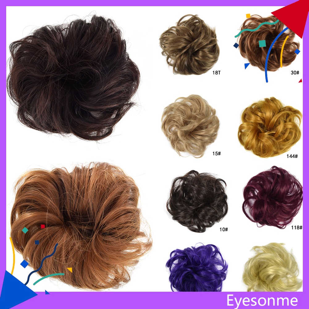 Elastic Wig Hair Ring Curly Messy Scrunchie Bun Chignon Updo Hairpiece For Women