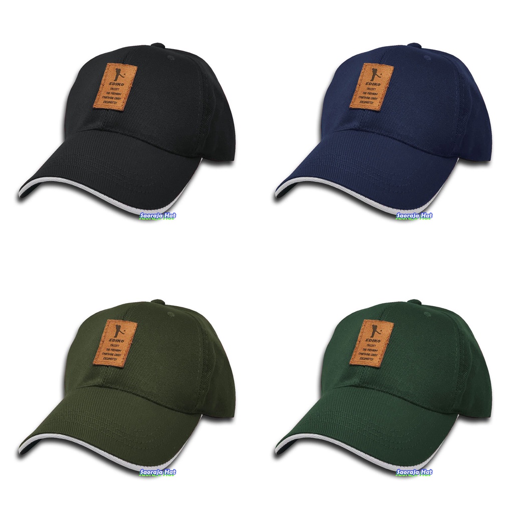 EDIKO Topi Baseball Golf Logo Ediko Bahan Rafel Daimaru Premium pengait cakop besi pria dan wanita