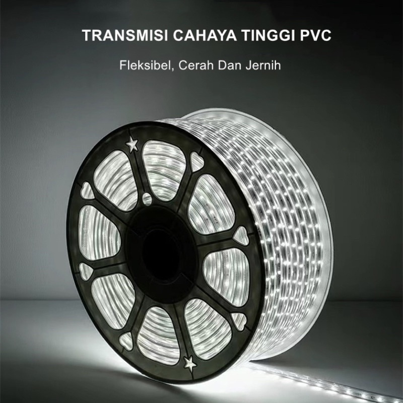 LAMPU LED STRIP SELANG 220V / PER METER SUPER LAMPU TERANG SMD 5050 MATA BESAR / LAMPU DEKORASI