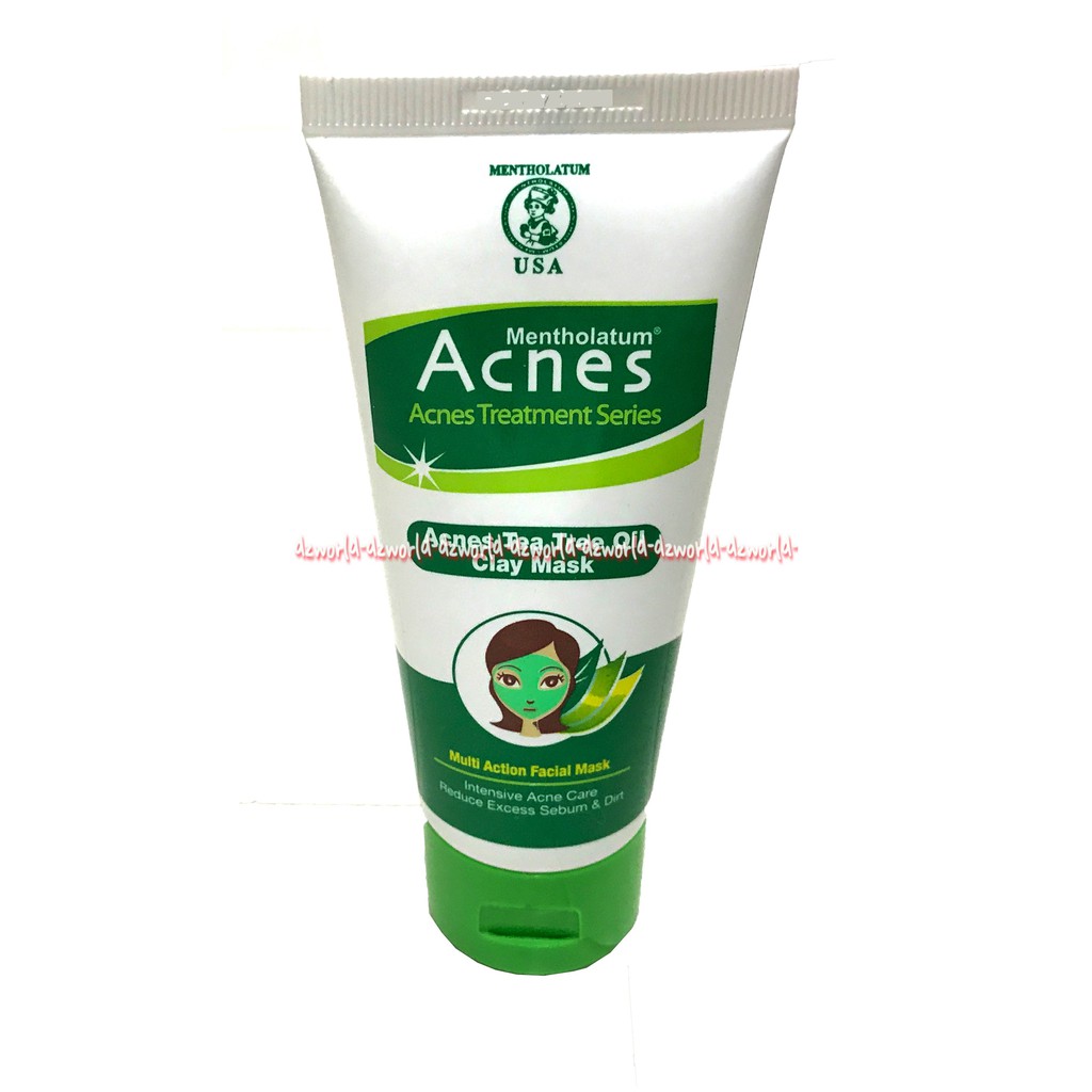 Acnes Tea Tree Oil Clay Mask Masker Untuk Mengurangi Minyak Berlebih Pada Wajah 50gr