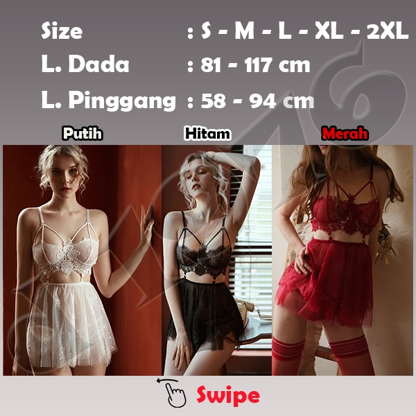 d1976 Baju Haram Cewe Bikini Lingery Lingerie Lingeri Lingeria Lengerie Lingery Sexy Wanita Dewasa Hot Binal Jumbo Big All Size Oversize Sexy Murah Jumbo S M L XL XXL OFL-F386-4