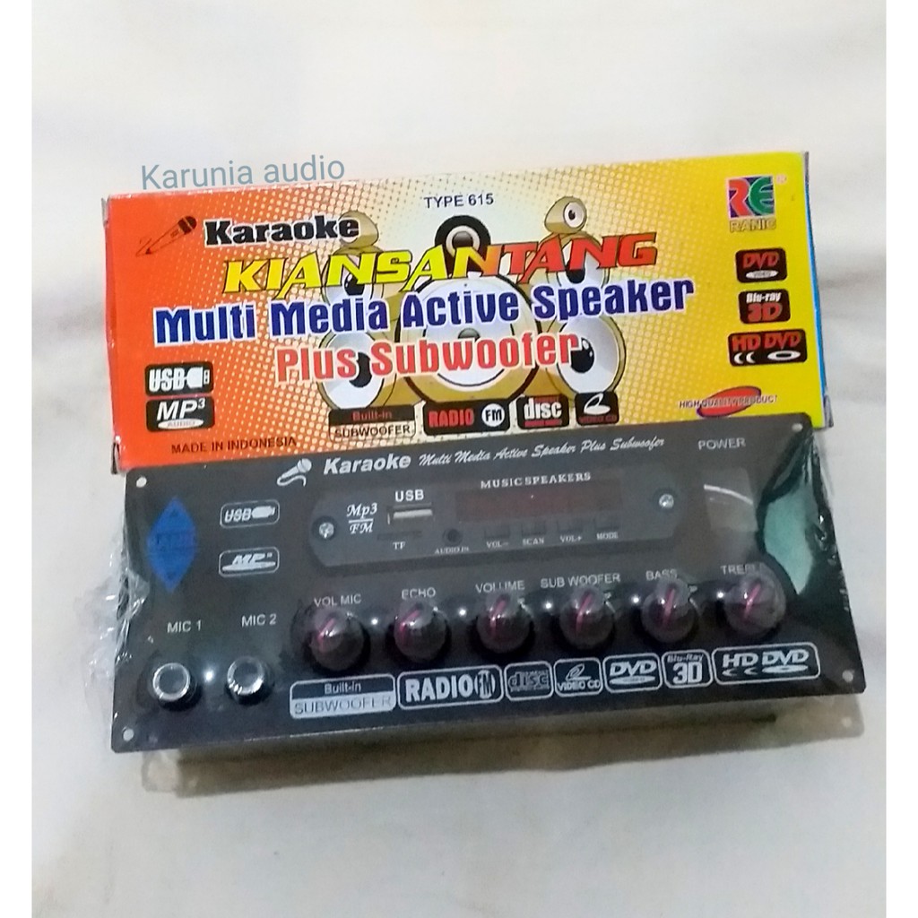 Kit Tone Control Active Karaoke MP3 Player