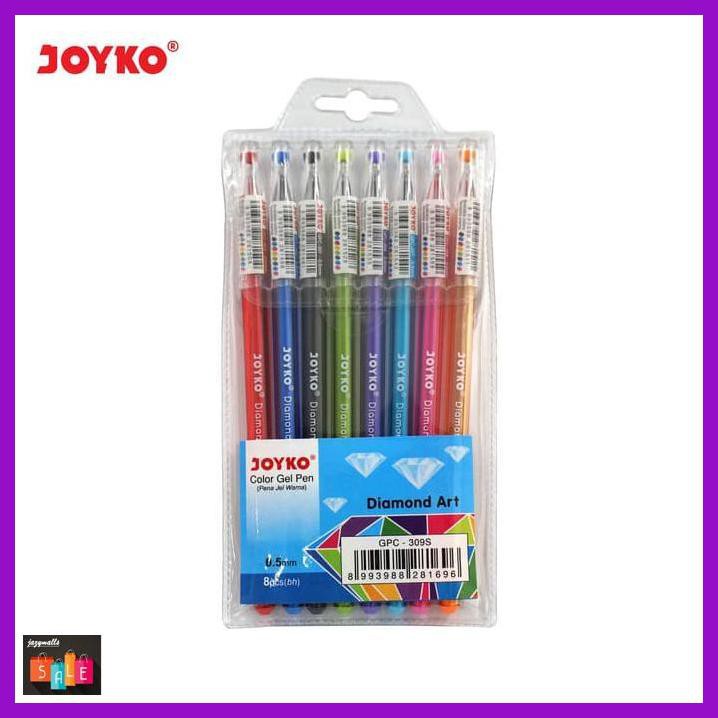 

Silutala- Color Gel Pen / Pulepen / Pena Joyko Gpc-309S / 1 Set 8 Warna / 0.5 Mm -Ori.