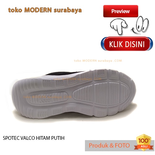 SPOTEC VALCO HITAM PUTIH sepatu pria sepatu casual sneakers