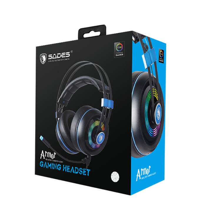 HEADSET GAMING SADES ARMOR REALTEK GAMING AUDIO (RGB)