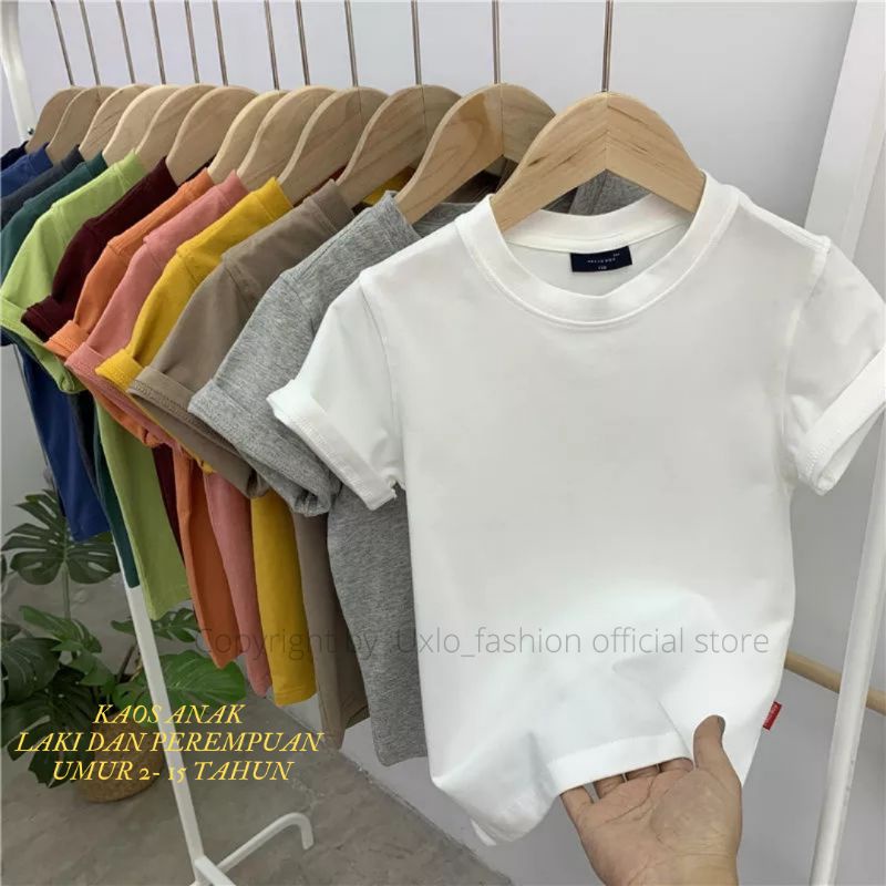 Baju Atasan Kaos Polos Cotton Combed Anak Perempuan Kaos Polos Murah Anak Baju Atasan Anak Laki Perempuan Umur 123456789 Tahun