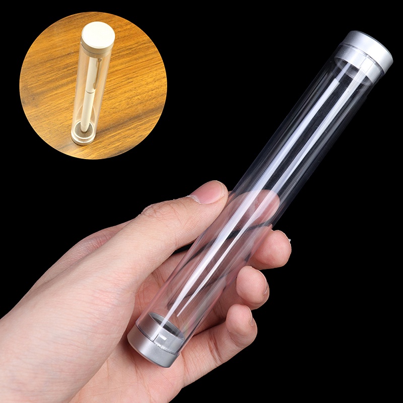 {LUCKID}Crystal Transparent Plastic Pen Box Gift Box Metal Pen Box Transparent Pen Case