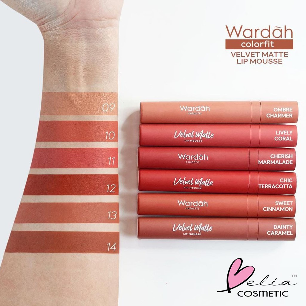 ❤ BELIA ❤ WARDAH Colorfit Velvet Matte Lip Mousse | Lipstik cair dengan tekstur mousse 4 gram